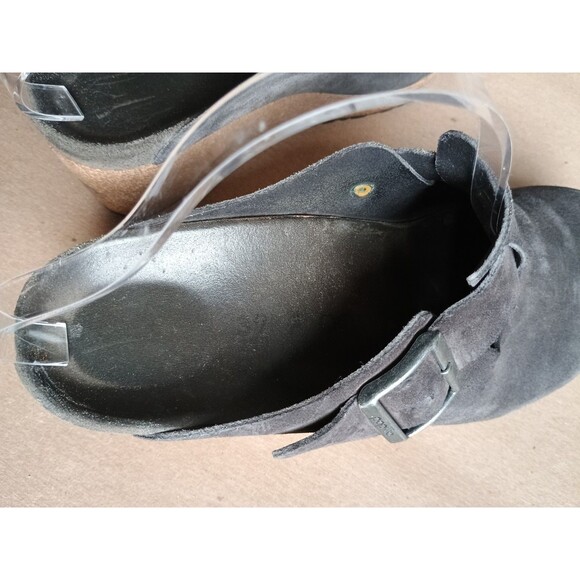 Papillio by Birkenstock Fanny Wedge Buckle Clogs Mules Womens Sz 8 EU 39 Gray - Picture 9 of 9